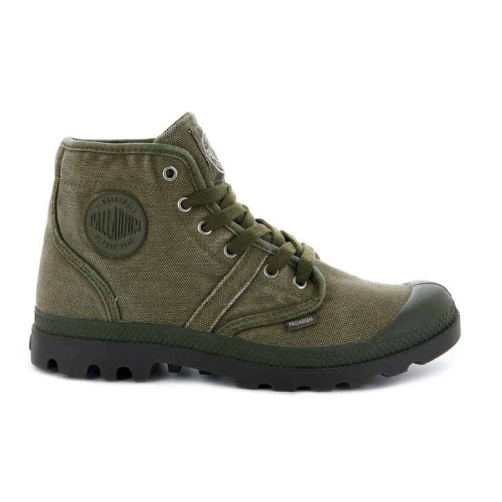 Palladium Pallabrousse Men\'s Boots Olive | UK N571-WNM